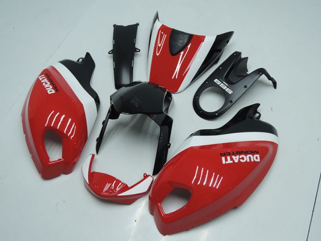 Preto Vermelho Monster Abs Carenagem Ducati Monster 696 08-12 Preto Vermelho Monster Abs Carenagem Ducati Monster 696 08-12