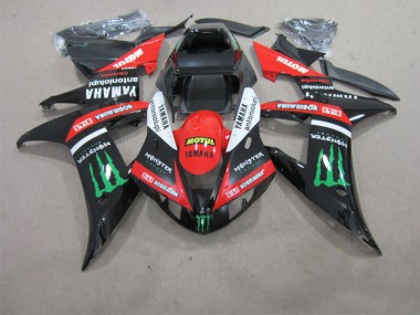 Preto Vermelho Motul Carenagem R1 02-03