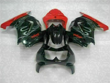 Preto Vermelho Ninja Carenagem EX250 08-12