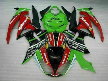 Preto Vermelho Verdecard Carenagem ZX6R 09-12
