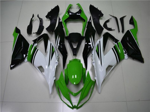 Verde Branco Preto Carenagem ZX6R 13-18 Verde Branco Preto Carenagem ZX6R 13-18
