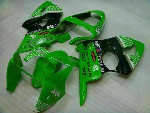 Verde Preto Abs Carenagem ZX6R 00-02 Verde Preto Abs Carenagem ZX6R 00-02