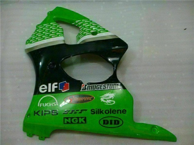 Verde Preto Abs Carenagem ZX6R 00-02 Verde Preto Abs Carenagem ZX6R 00-02