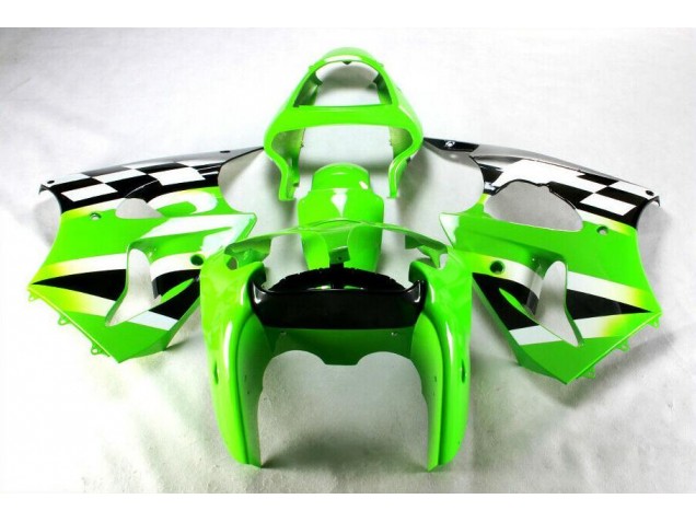 Verde Preto Branco Abs Kits Carenagem ZX6R 00-02 Verde Preto Branco Abs Kits Carenagem ZX6R 00-02