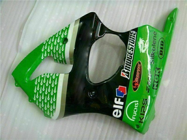 Verde Preto Carenagem & Plástico ZX6R 00-02 Verde Preto Carenagem & Plástico ZX6R 00-02