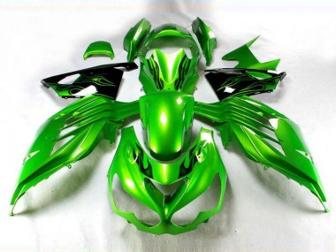 Verde Preto Carenagem ZX14R ZZR 1400 12-21