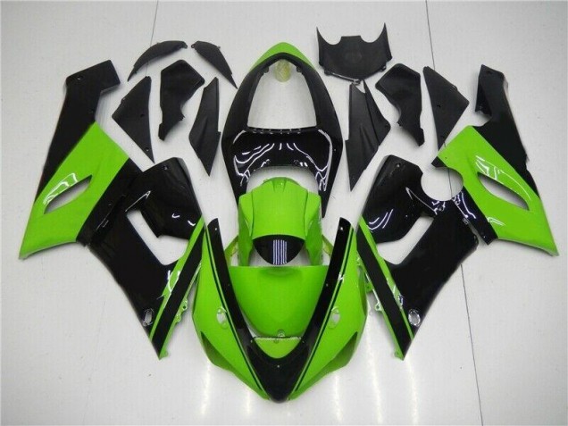 Verde Preto Injeção Kit Carenagem ZX6R 05-06 Verde Preto Injeção Kit Carenagem ZX6R 05-06