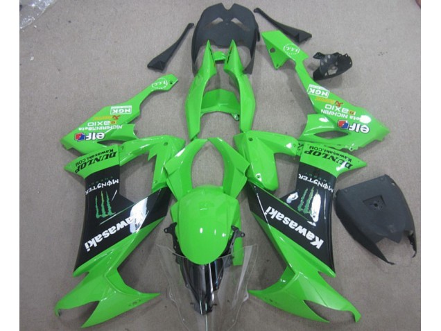 Verde Preto Monster Carenagem ZX10R 08-10 Verde Preto Monster Carenagem ZX10R 08-10