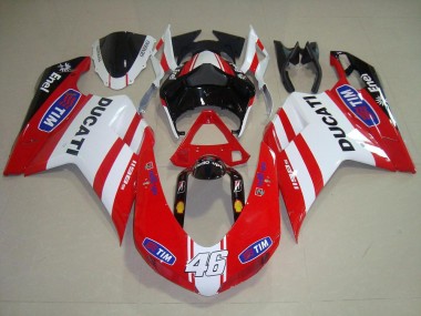 Vermelho Branco 46 Carenagem Ducati 848 1098 1198 07-14