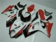 Vermelho Branco Abs Plásticos GSXR 1000 K7 07-08 Vermelho Branco Abs Plásticos GSXR 1000 K7 07-08