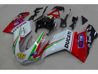 Vermelho Branco Amarelo 46 Carenagem Ducati 848 1098 1198 07-14