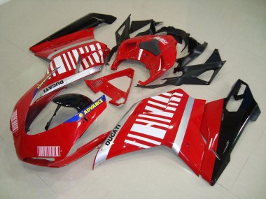 Vermelho Branco Carenagem Ducati 848 1098 1198 07-14