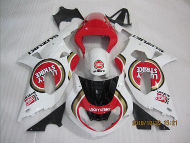 Vermelho Branco Lucky Strike Carenagem GSXR 600 K1 K2 K3 01-03