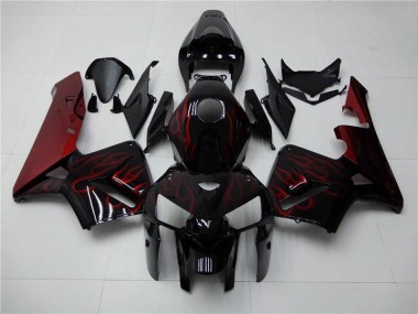 Vermelho Chama Preto Carenagem CBR 600RR 05-06