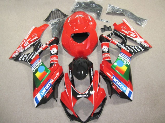 Vermelho Preto Carenagem GSXR 1000 K7 07-08 Vermelho Preto Carenagem GSXR 1000 K7 07-08