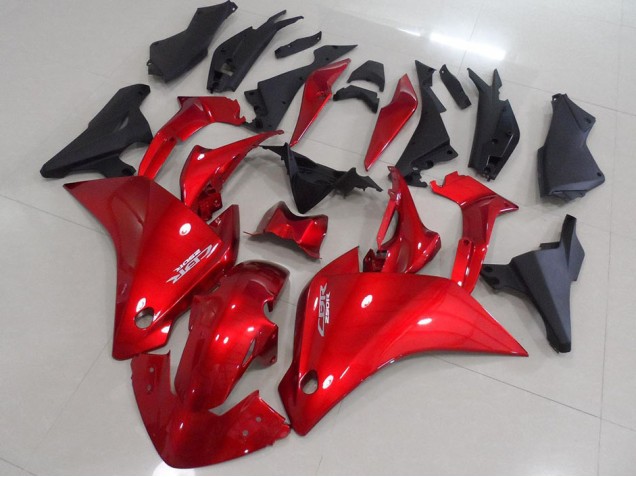 Vermelho Preto Fosco Carenagem CBR 250RR 11-13 Vermelho Preto Fosco Carenagem CBR 250RR 11-13